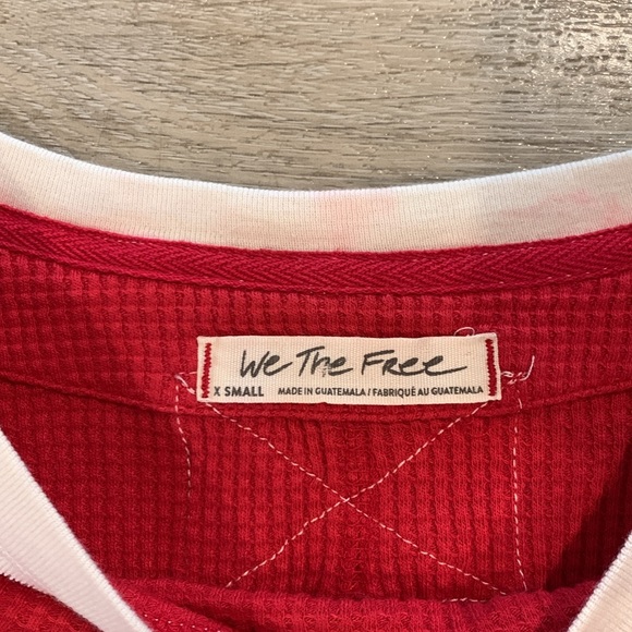 We the Free waffle knit high low long-sleeve top XS - Picture 2 of 4